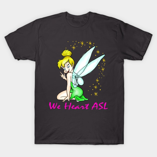 ILY Tinkerbell T-Shirt by we_heart_asl